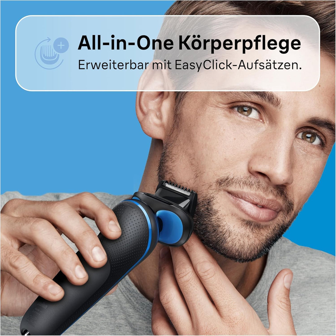 Braun Series 5 Elektrorasierer, EasyClean Rasierer Herren, Wet & Dry, Geschenk Mann, Made in Germany