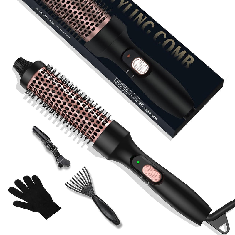 Thermal Brush 3 in 1, Thermobürste Wärmebürste 32mm, UKLISS Rundbürste 200℃, Lockenbürste Double Spa