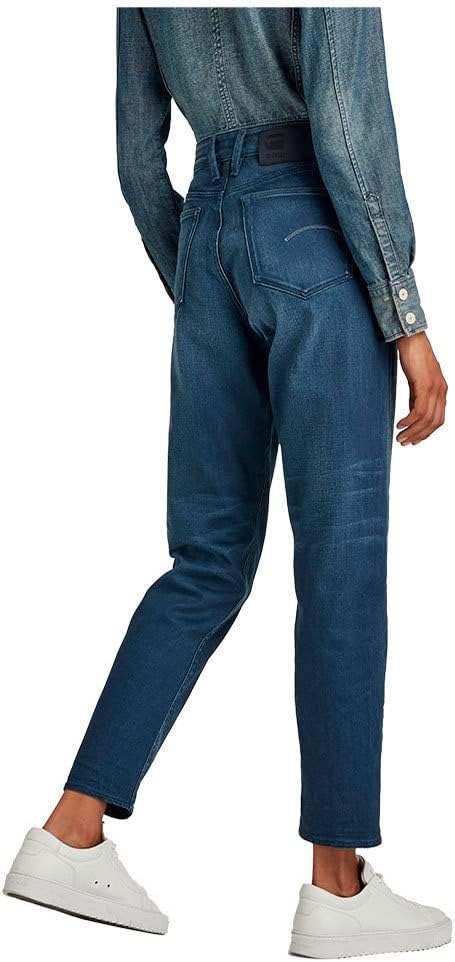 G-STAR Damen Janeh Ultra High Mom Ankle Jeans 25W / 32L Blau (Worn in Rivulet D16083-c048-c600), 25W