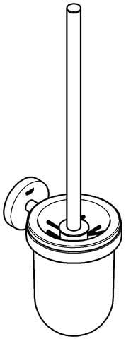 GROHE Essentials Accessoires Bath (WC-Set 3 in 1, Material: Glas / Metall) chrom, 40407001, Rund, We
