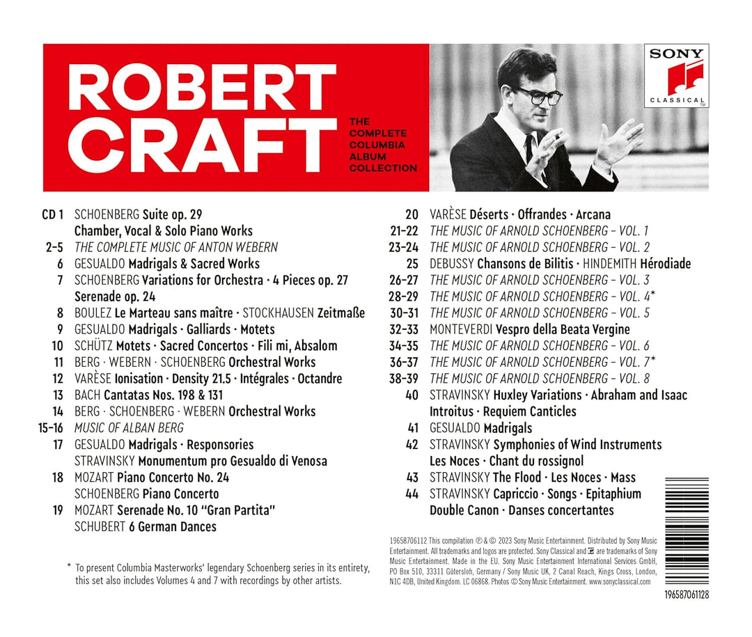 Robert Craft-Complete Columbia Album Collection, Audio-CD