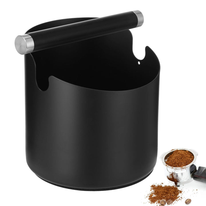Abklopfbehälter für Siebträger, Gross Knock Box Stossdämpfende, Edelstahl kaffeesatz abschlagbehälte
