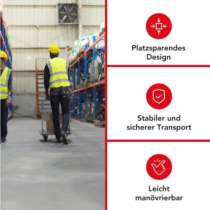 TOOLLAND - QT105 Plattformwagen, 725 cm x 475 cm x 750 cm Abmessungen, Max Tragkraft 150 kg 175947