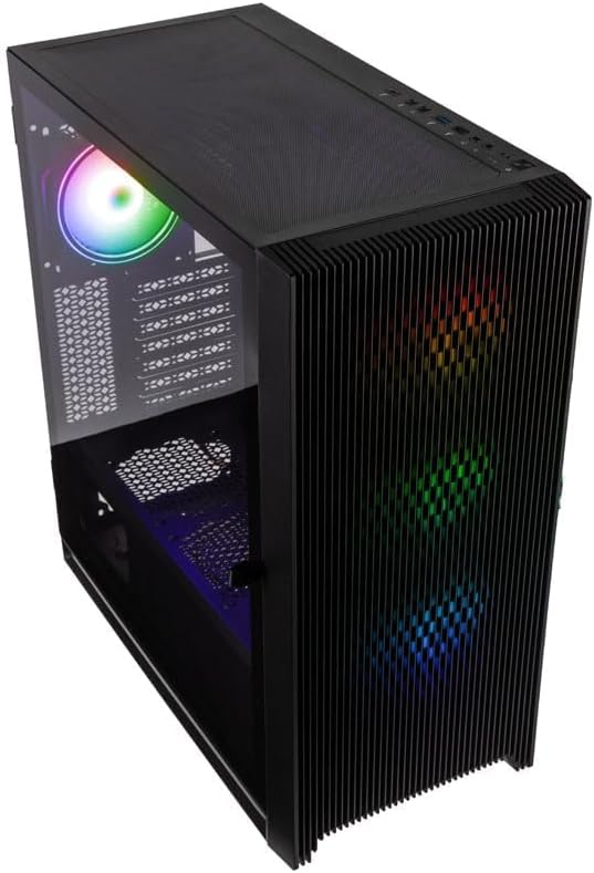 Kolink Unity Lateral ARGB PC-Gehäuse, Vier ARGB-Lüfter, Scharniertür Gehärtetes Glas, 410 mm GPU-Fre