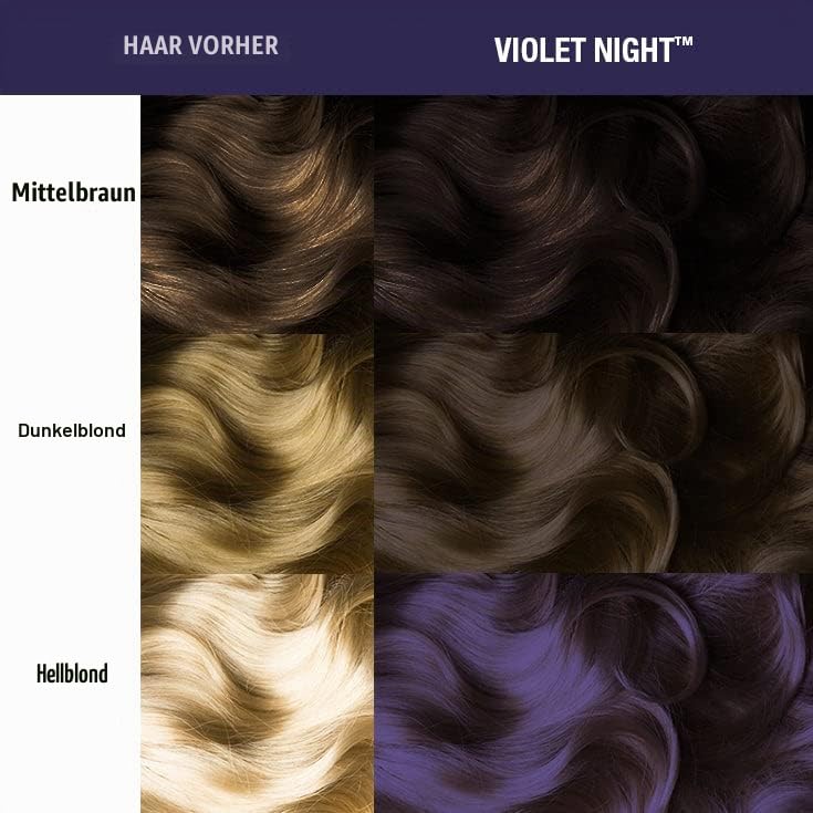 Manic Panic Violet Night Classic Creme, Vegan, Cruelty Free, Purple Semi Permanent Hair Dye 118ml Vi