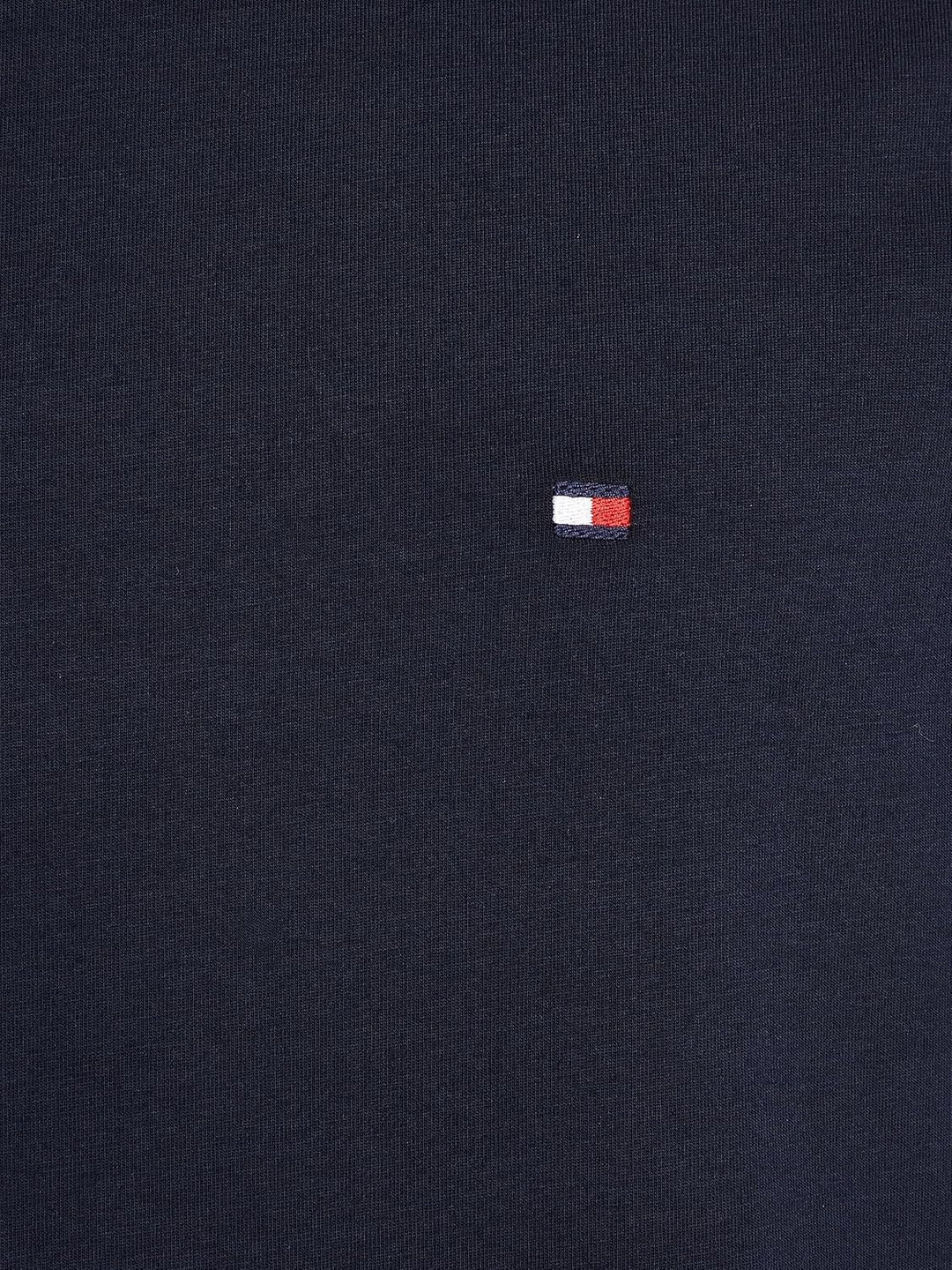 Tommy Hilfiger Herren T-Shirt Kurzarm Core Stretch Slim Fit, Blau (Desert Sky)