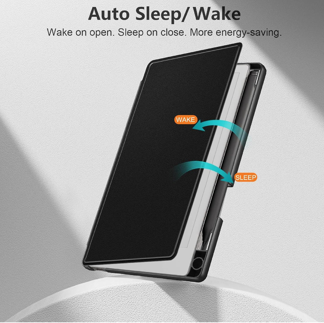 GIOPUEY Hülle Kompatibel mit Remarkable Paper Pro Move 7.3, Flip Case 360° Schutz - Black reMarkable