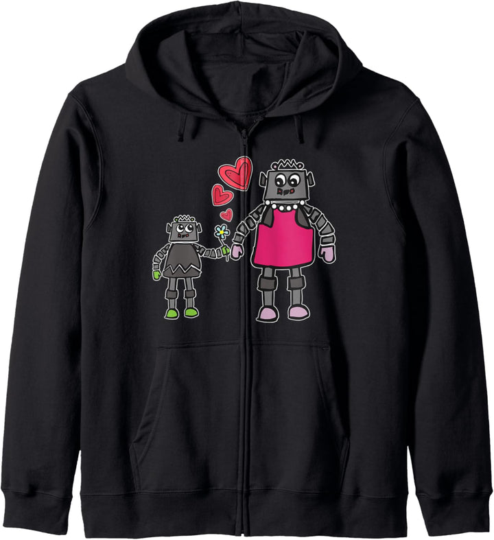 Robot Mom - Mother and Son Love - Mothers Day Kapuzenjacke