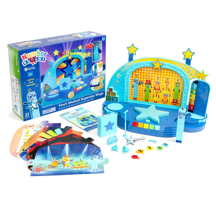 Learning Resources Numberblock Five’s Magical Superstar Stage, Spielzeug für 3-jährige Jungen und Mä