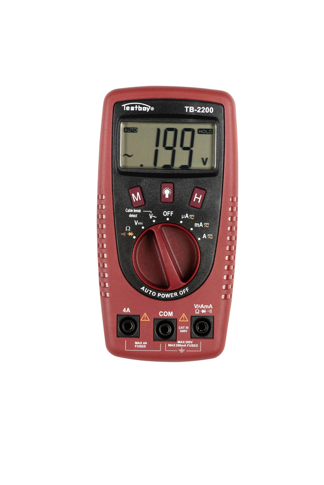 Testboy 2200 Digital-Multimeter mit Kabelbruchdetektor und Ionisationstrommessung (weisse Hochleistu