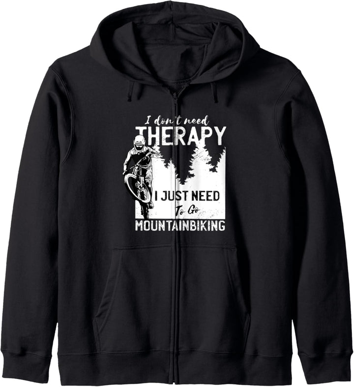 Mountainbike MTB Therapy Mountainbiker Design für Biker Kapuzenjacke