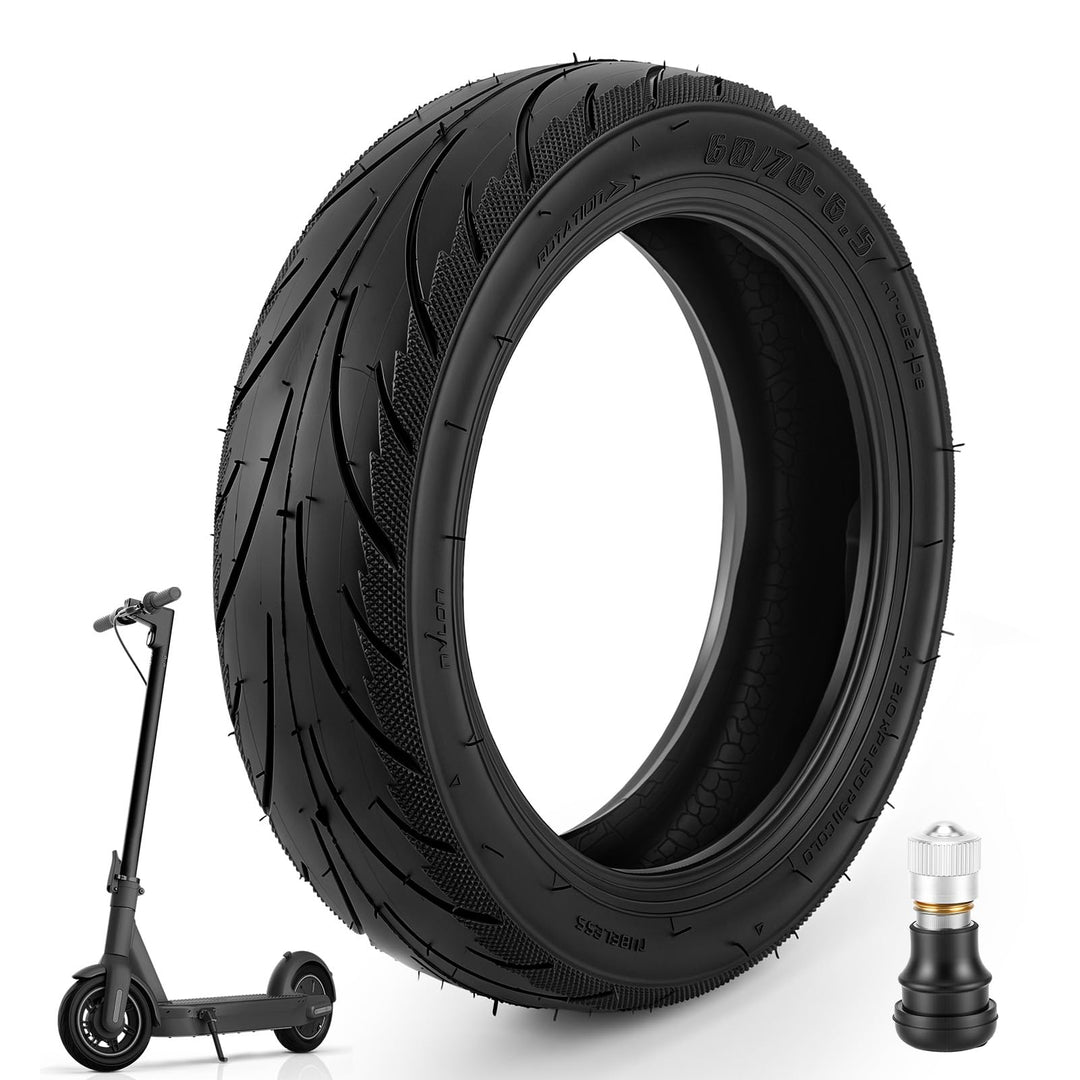 60/70-6.5 Tubeless Reifen mit Ventil für Ninebot Max G30 Elektroroller, E Scooter Reifen Vakuumreife