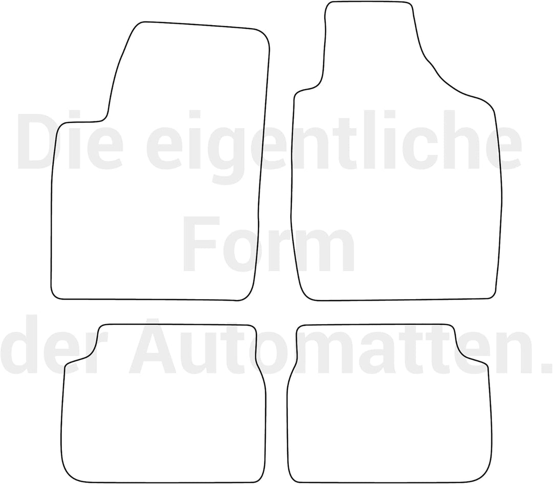 moto-MOLTICO Fussmatten Auto Velours Autoteppiche Schwarz Automatten Set 4-teilig passend für Kia Ri