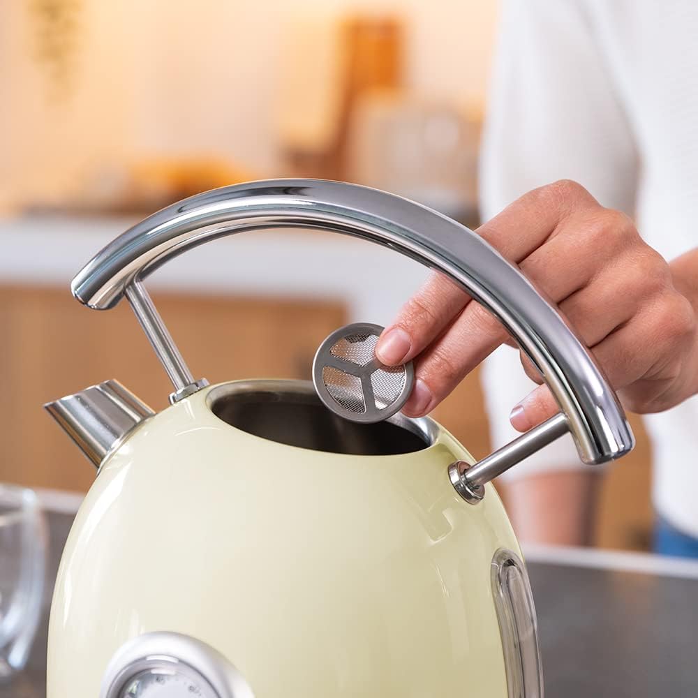 Cecotec ThermoSense 420 Elektrischer Wasserkocher, Gelb, 1, 8 l Fassungsvermögen, 2200 W, Temperatur