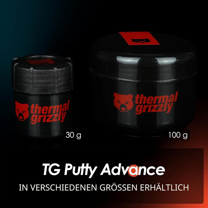Thermal Grizzly TG Putty Advance – Elektrisch nicht leitender Wärmeleitknete für GPU-Modding und Wär