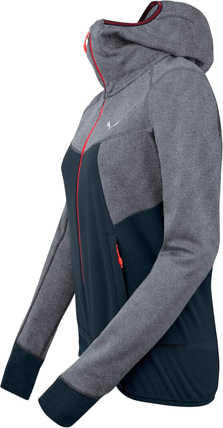 Salewa Damen Puez Hybrid Pl W Fz Hdy Softshelljacke, Navy Blazer Melange M