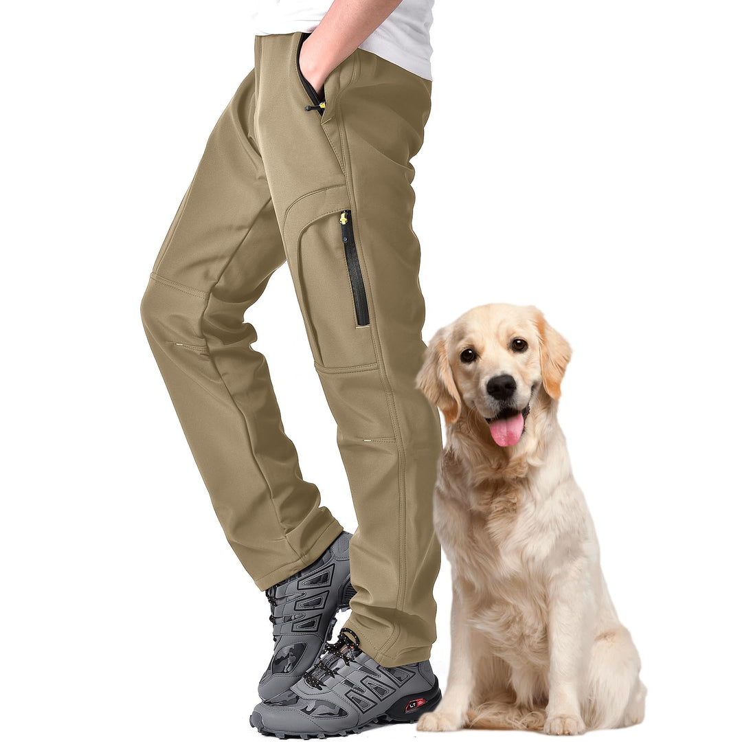 yeyity Herren Softshellhose Gefüttert Outdoorhose Wasserdicht Wanderhose Warm Skihose Snowboardhose