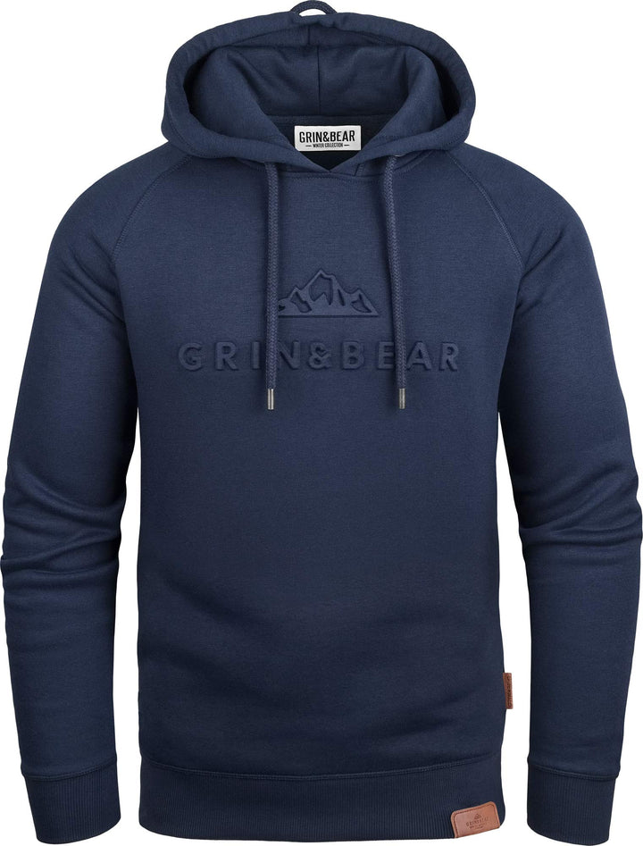 Grin&amp;Bear Herren Hoodie Slim fit Kapuzenpullover Kapuzenjacke mit gestempeltem Design Logo GEC540 S