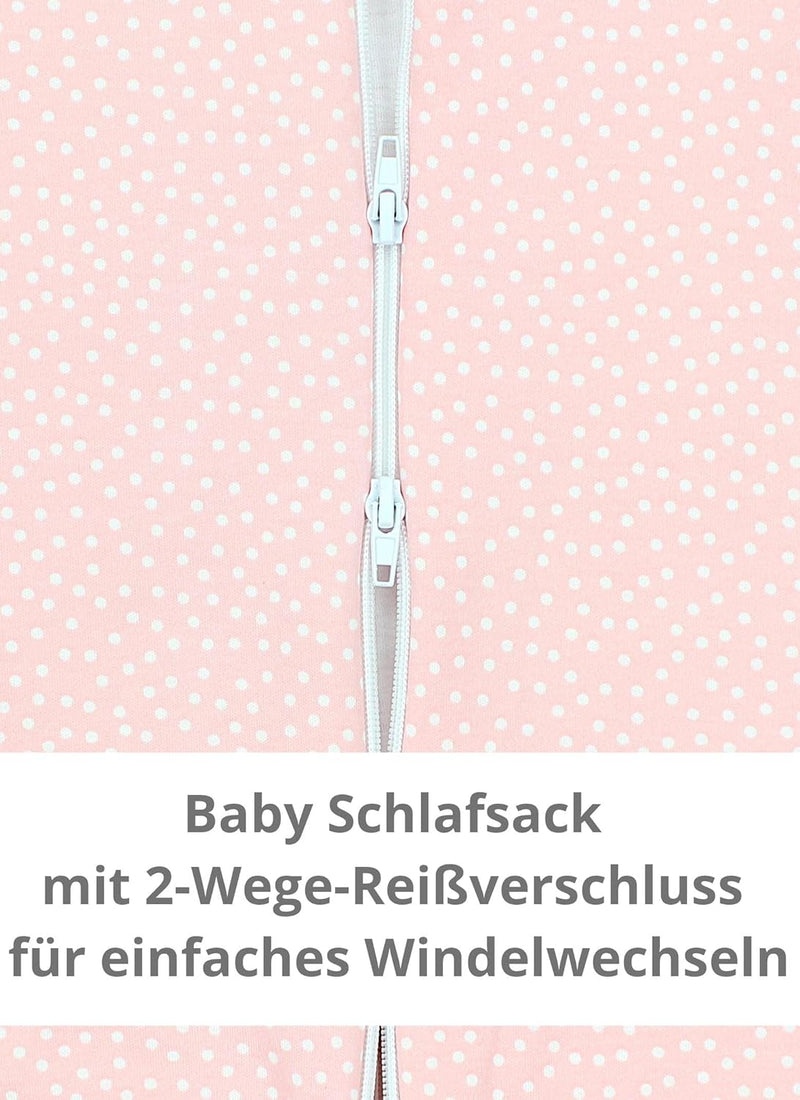 TupTam Baby Schlafsack mit Füssen Ganzjahresschlafsack OEKO-TEX zertifizierte Materialien 2,5 TOG 68