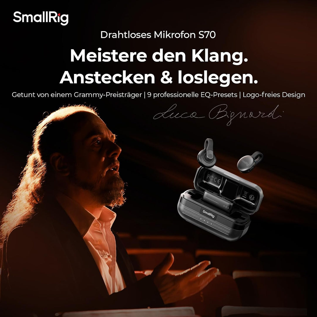 SMALLRIG S70-C2 Wireless Microphone with USB-C Adapter for Phones (Black) 5717