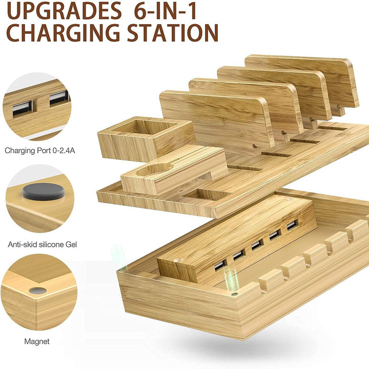 Mobile Phone Charging Station USB Charger Multiple Charging Station for Multiple Devices Smartphone