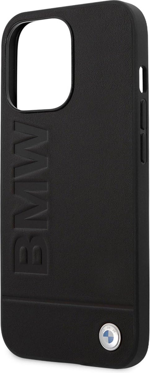 Etui BMW BMHCP14LSLLBK Hülle für iPhone 14 Pro 6,1" schwarz/Black Leather Stamp