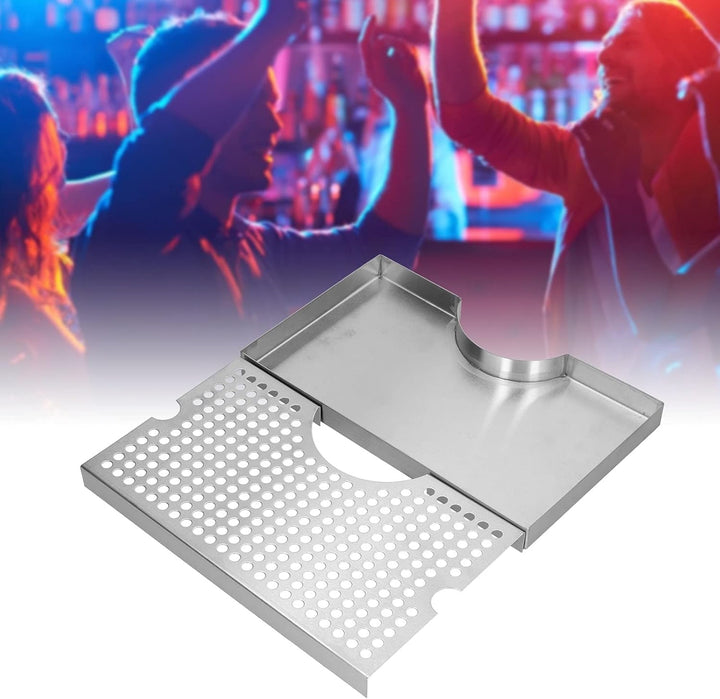 Bar-Tropfschale Edelstahl-Tropfschale Rostfrei Einzigartige glänzende Fass-Tropfschale Leicht zu rei