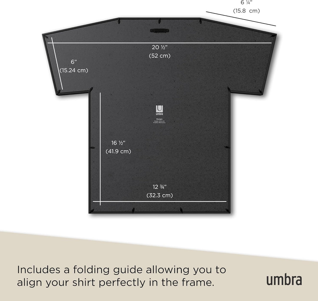 Umbra T-Frame Trikotrahmen – Bilderrahmen für T-Shirts und Trikots für Kinder- und kleine Erwachsene