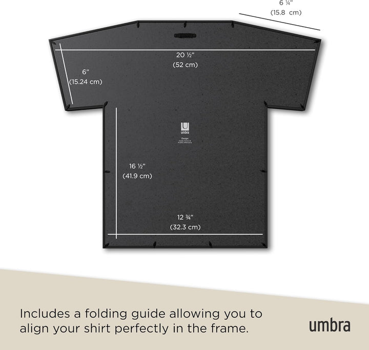 Umbra T-Frame Trikotrahmen – Bilderrahmen für T-Shirts und Trikots für Kinder- und kleine Erwachsene