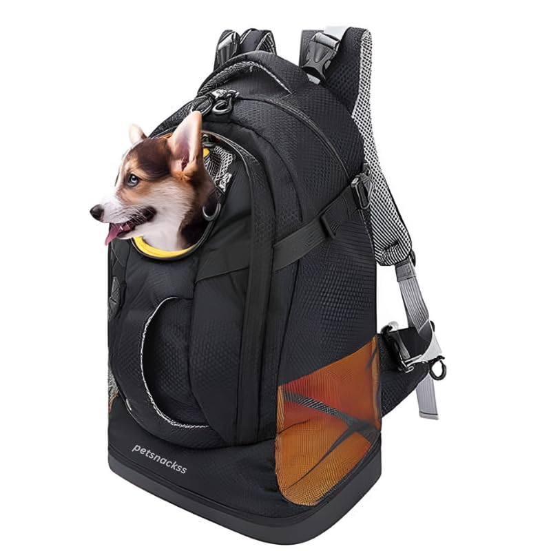Hunderucksack EasyGo - Bis 11 Kg | Haustier Tragetasche für 2-11kg Hunde und Katzen weich, faltbar |