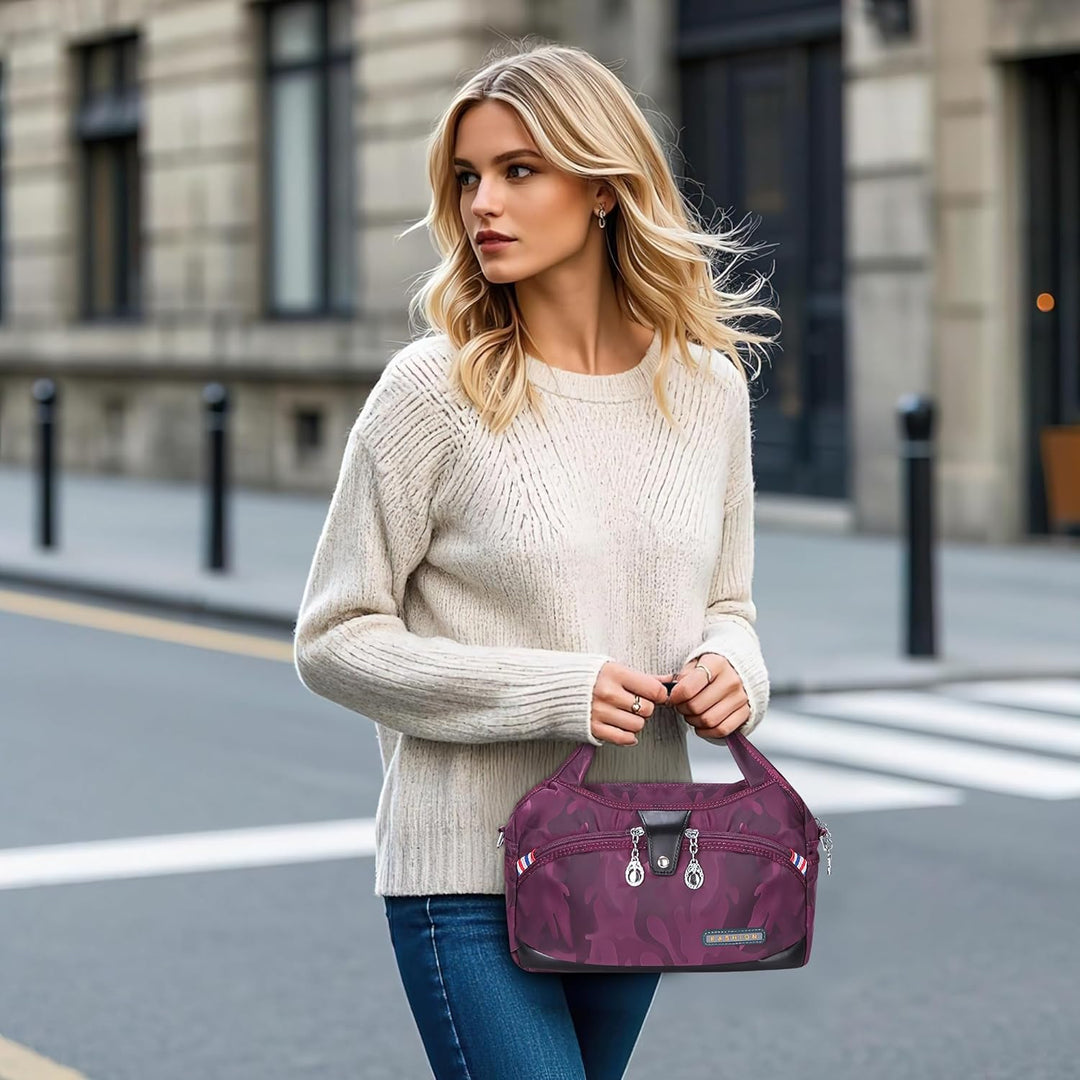 DIRRONA Damen Umhängetasche Multi Pocket Crossbody Bag Schultertaschen Leicht Handtasche Waterproof