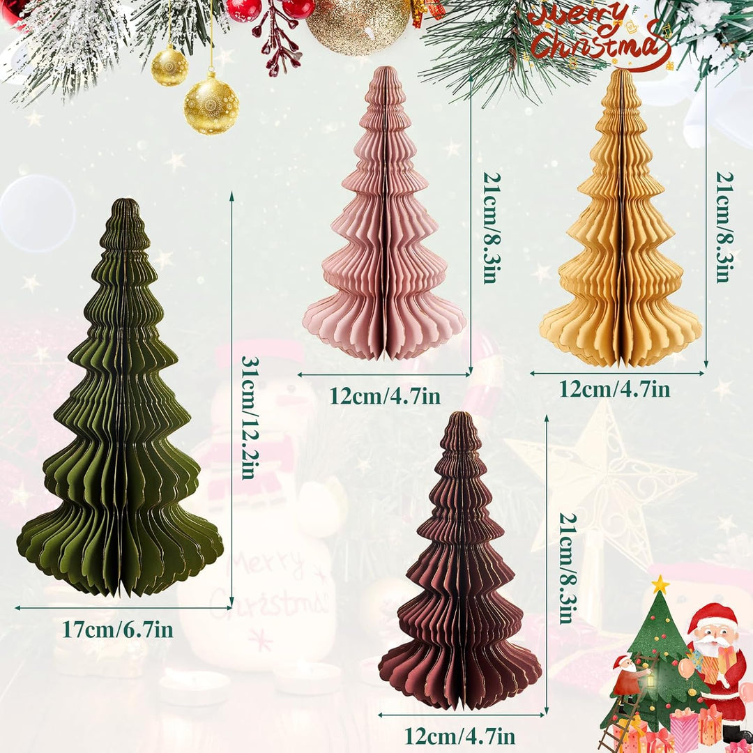 EASY JOY Christbaumschmuck, Deko Ornamente für den Weihnachtsbaum 31cm,21cm-grün, Gelb, Rosa, Braun,
