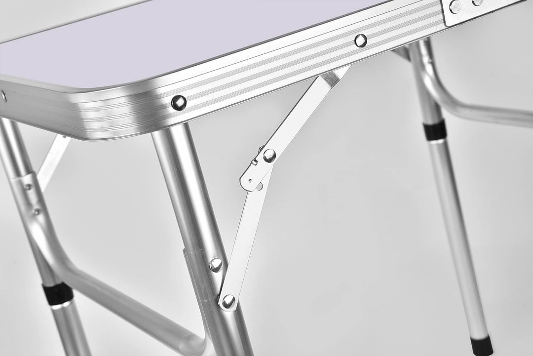 Lucn Picknicktisch, zusammenklappbar, 2 höhenverstellbar, Aluminium, für Küche, Outdoor, aufklappbar