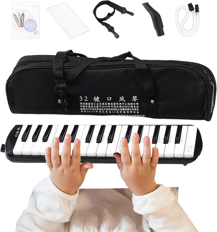 Melodica für Erwachsene, Blasinstrument mit Mundstücken, Luftklavier mit Tragetasche, Harmonium-Melo
