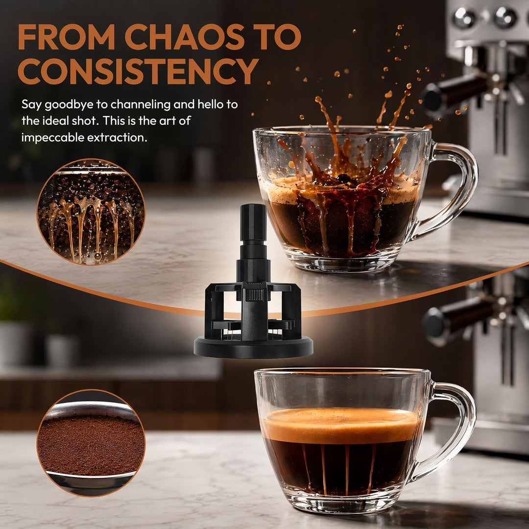 Espresso Nadel Verteiler 58mm Kaffeeverteiler Nadeln Kaffee Tamper Nadel | Verteilerwerkzeug mit 8 N