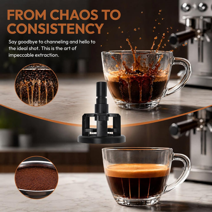Espresso Nadel Verteiler 58mm Kaffeeverteiler Nadeln Kaffee Tamper Nadel | Verteilerwerkzeug mit 8 N
