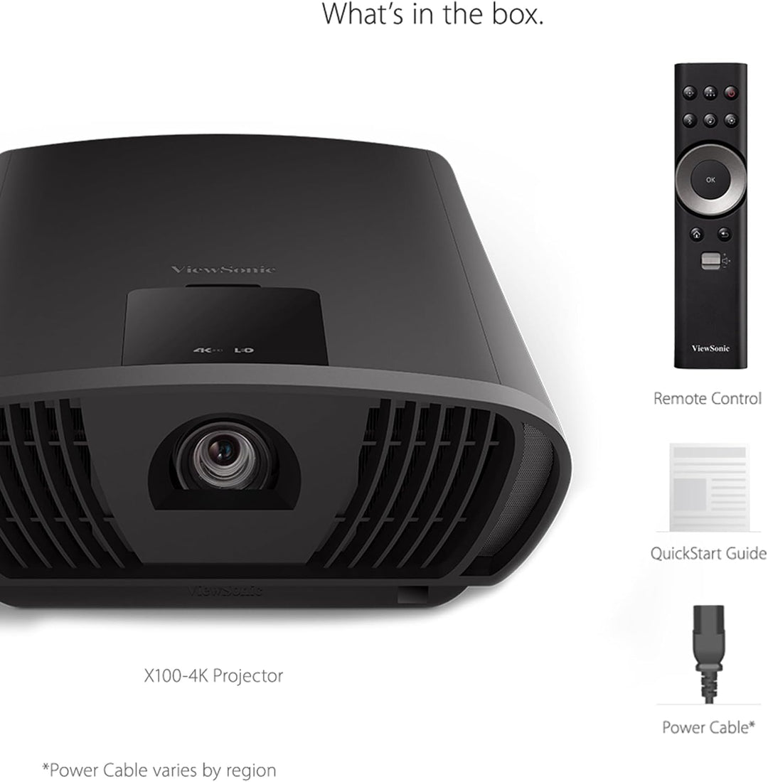 Viewsonic X100-4K UHD Heimkino LED Beamer (4K, 2.900 Lumen, Rec. 709, HDR, 4x HDMI, USB, WLAN Konnek