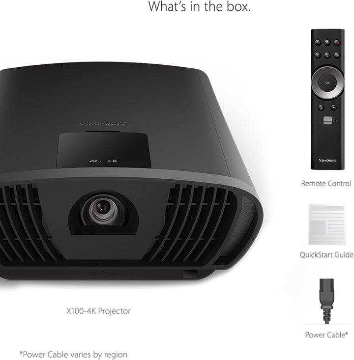 Viewsonic X100-4K UHD Heimkino LED Beamer (4K, 2.900 Lumen, Rec. 709, HDR, 4x HDMI, USB, WLAN Konnek