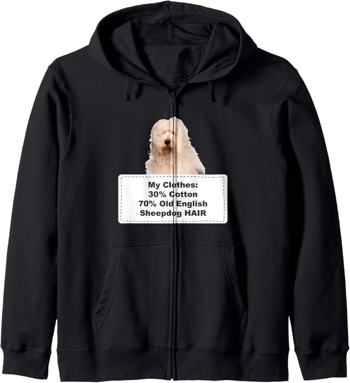 Funny Shedding Dog Old English Sheepdog Kapuzenjacke