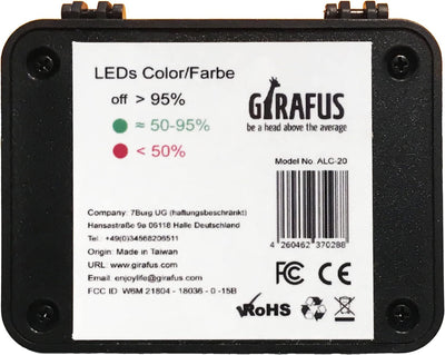 Girafus Knopfzellen Ladegerät für LIR-2032/2016 / 2025 Akkus USB Batterieladegerät Inklusive 4X LiR2