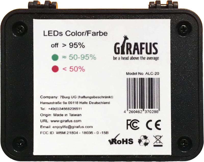 Girafus Knopfzellen Ladegerät für LIR-2032/2016 / 2025 Akkus USB Batterieladegerät Inklusive 4X LiR2