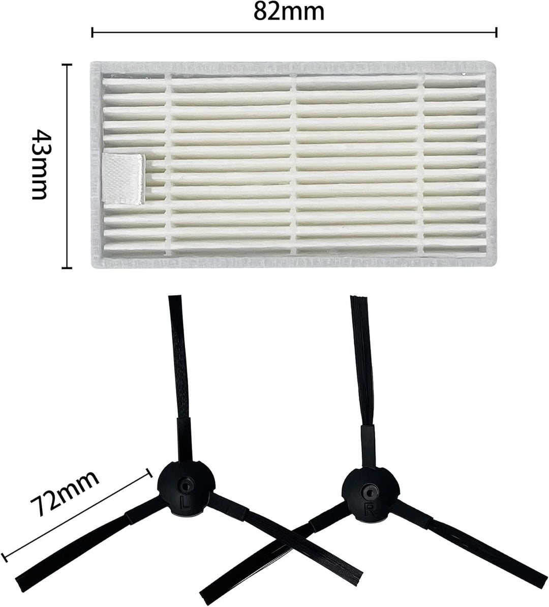 Zubehör Ersatzteile Kit für ZACO/ILIFE V5s pro V5x V3 V3s V5 V5s Saugroboter Staubsauger Roboter, Zu