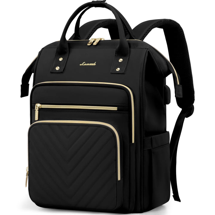 LOVEVOOK Rucksack Damen Gross, 17,3 Zoll Laptop Schulrucksack Mädchen Wasserdicht, Elegant Arbeitsta