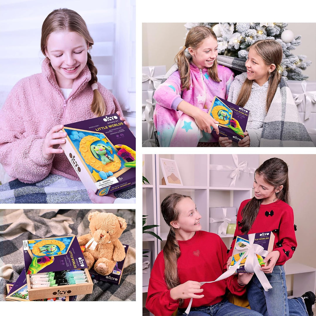 OKTO Bunny Moon/Air Clay Kunst im Holzdekor