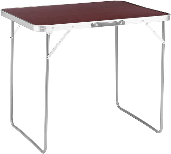 BAKAJI Campingtisch Picknick Holzoptik, Gestell aus Aluminium, zusammenklappbares System mit Tragegr