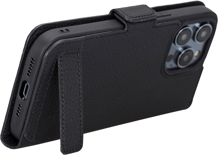 Solo Pelle aufklappbare Lederhülle kompatibel für iPhone 14 Pro Max in 6.7 Zoll inkl. 1 Kartenfach f