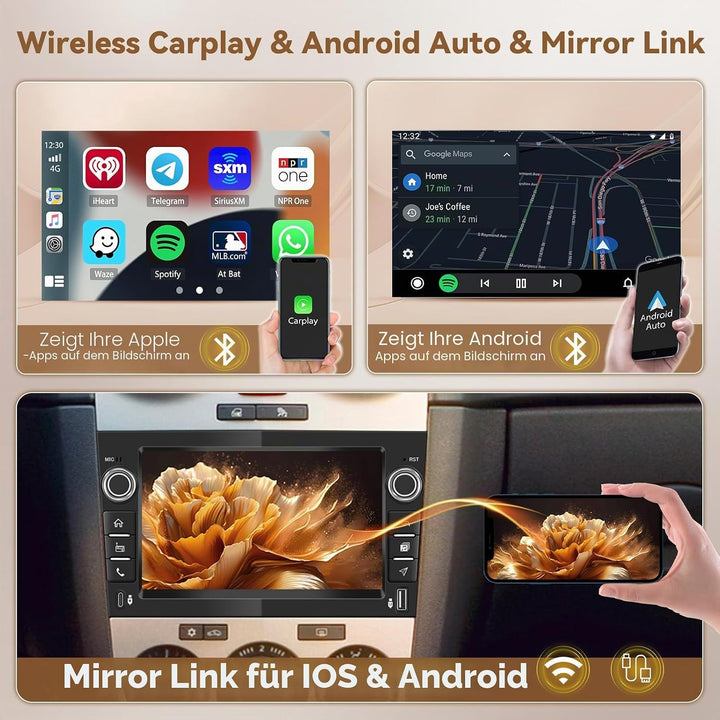 Hikity Android 15 4+128G Autoradio für Opel Corsa Astra Antara Meriva Combo Signum Zafira mit 7'' In