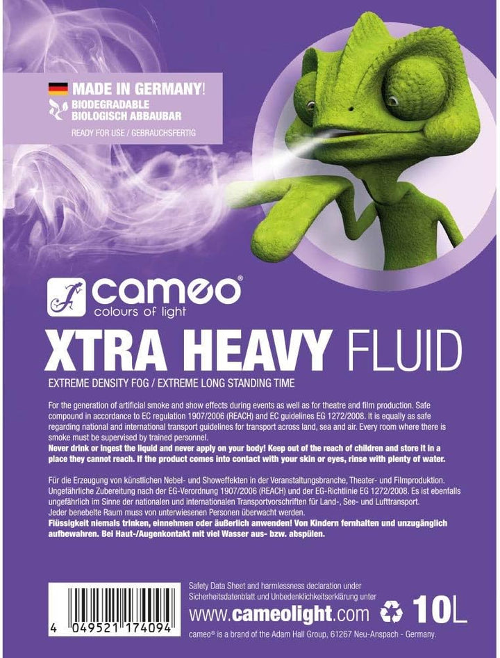Cameo Light CLFXHEAVY10L XTRA HEAVY Nebelfluid, 10L Xtra Heavy Fluid 10L, Xtra Heavy Fluid 10L