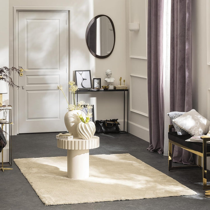 INSPIRE - Asymmetrischer ovaler Spiegel NEO - H. 75,5 x B. 52 cm - Hängespiegel - MDF - Braun Neo -