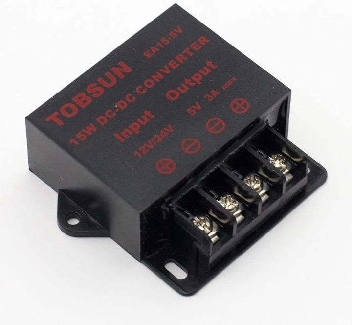 HOMELYLIFE DC 12V 24V auf 5V Spannungswandler 3A 15W Step Down Wandler Transformator Netzteil Regler